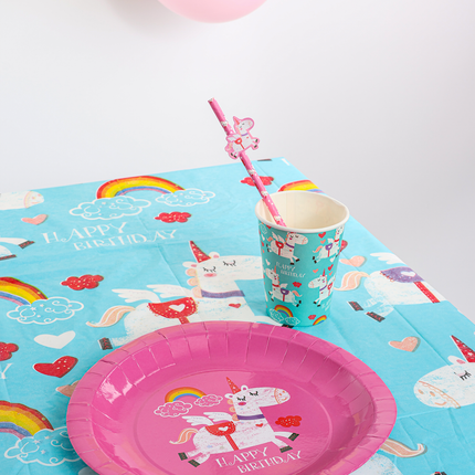 Unicorn Plastic Party Tablecover