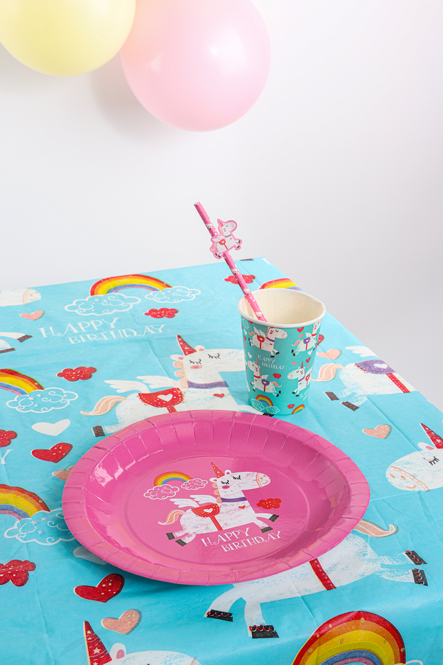 Unicorn Plastic Party Tablecover
