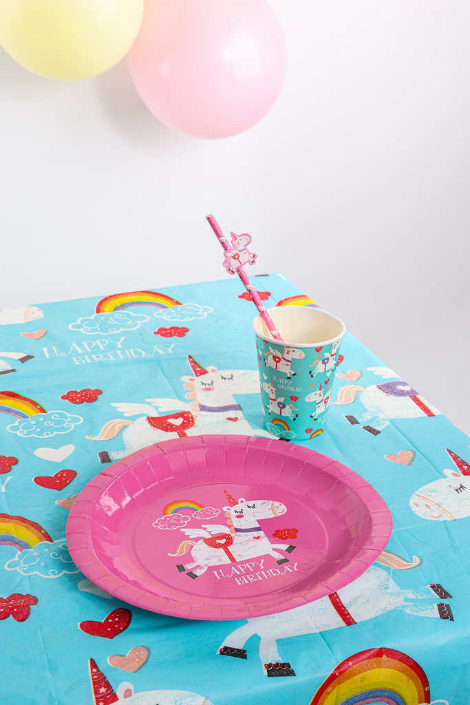 Unicorn Plastic Party Tablecover