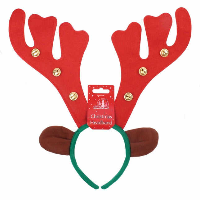 Christmas Reindeer Antlers With Bells