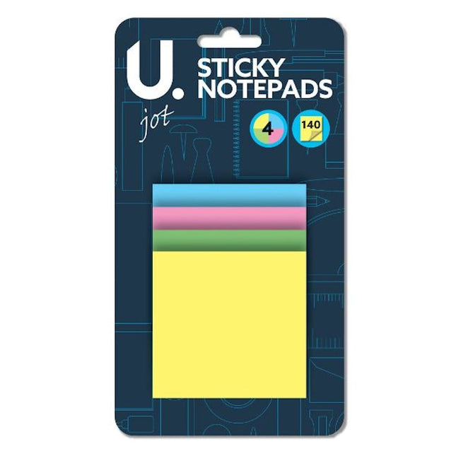 4 Neon Sticky Notepads
