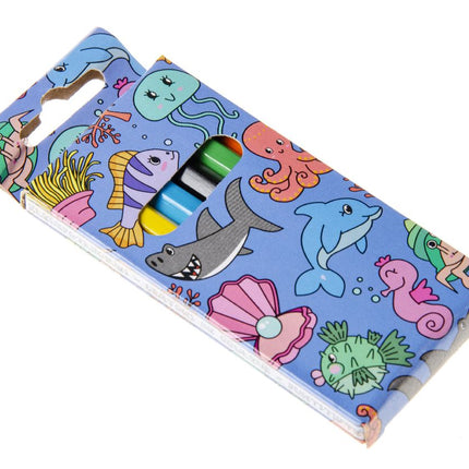 6 Sea Animal Halfsize Colouring Pencils