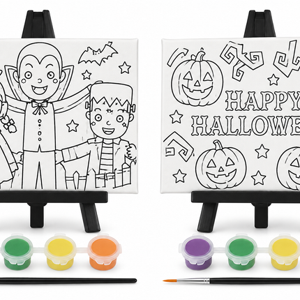 Halloween Paint Your Own Canvas with Stand