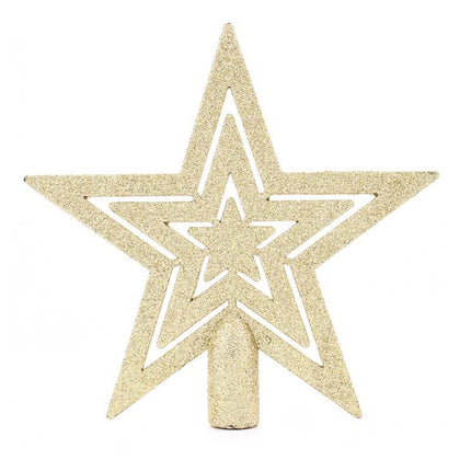 Gold Star Glitter Christmas Tree Topper