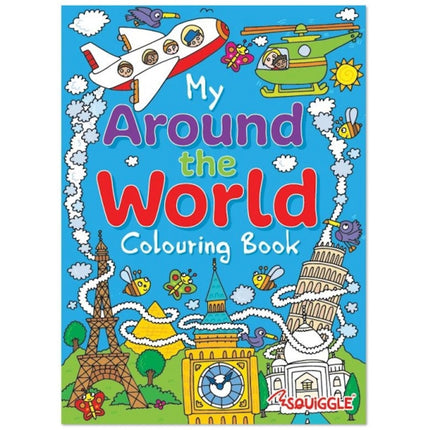 A4 Around the World/Travel Colouring Activity Book