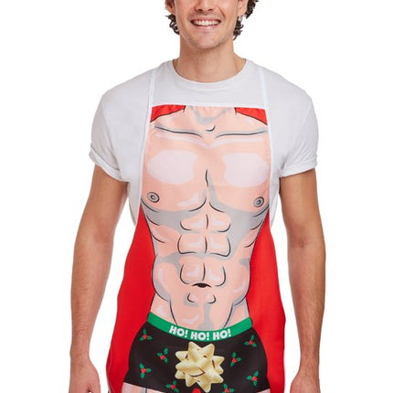 Sexy Male Hunk Christmas Apron