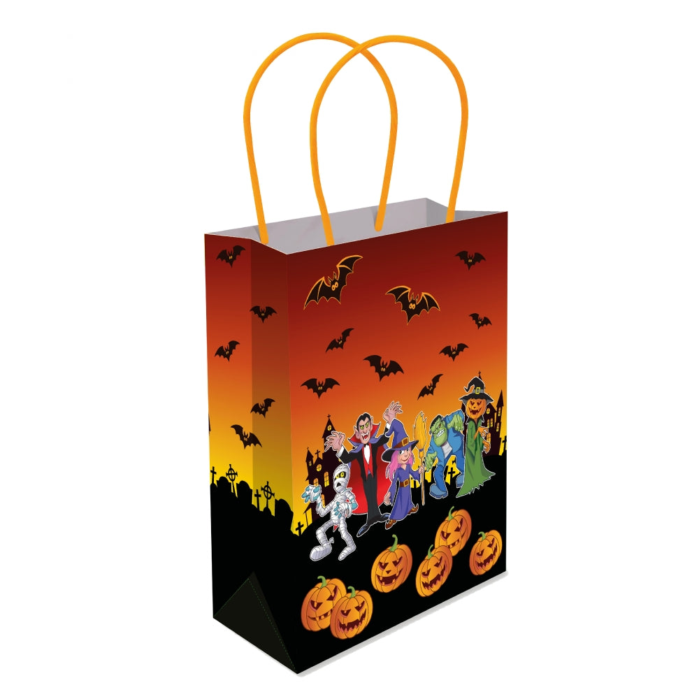 6 Halloween Paper Handle Bags