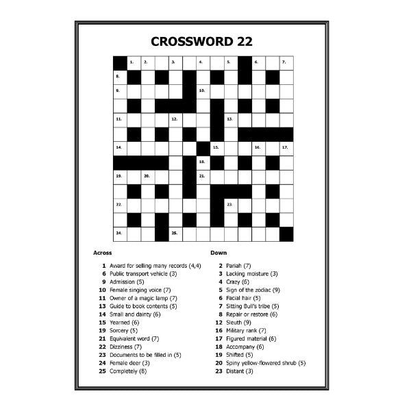 Mega Large Print Modern Crossword Book
