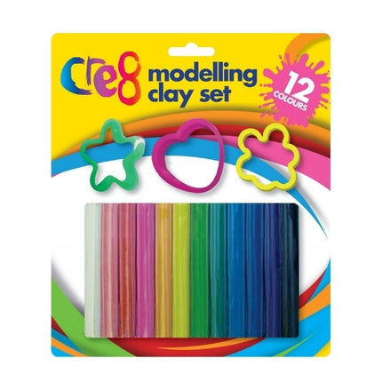 12 Colour Modelling Clay Set