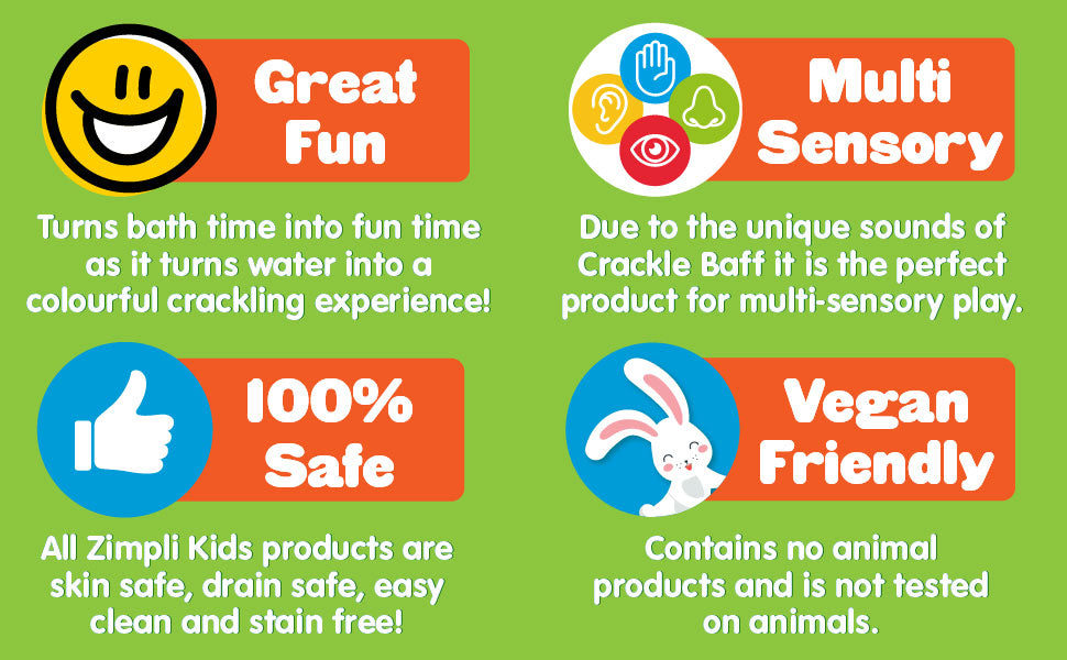 Red, Yellow & Blue Crackle Baff