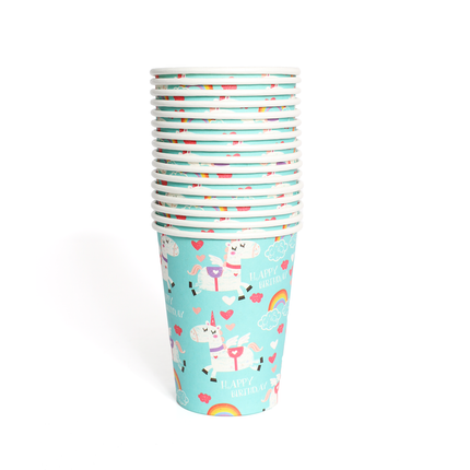 16 Unicorn Paper Party Cups