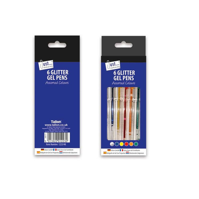 6 Glitter Gel Pens