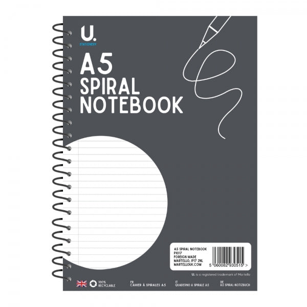 A5 Spiral Note Pad