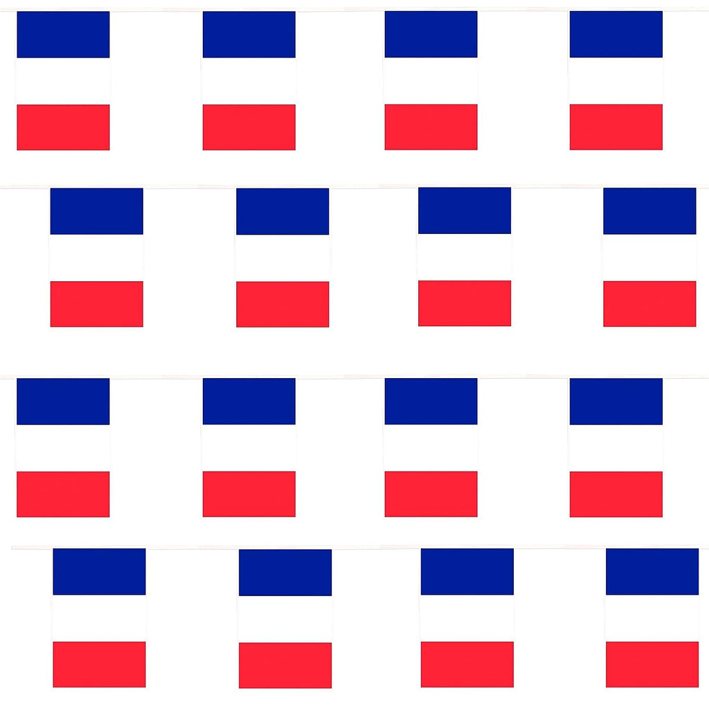France Flag 10m Rectangular Bunting