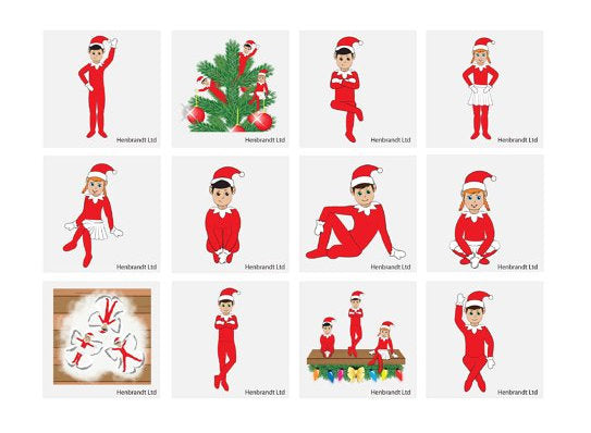 12 Elfin' Around Temporary Tattoos