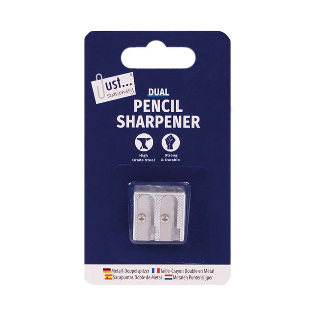 Double Hole Metal Pencil Sharpener