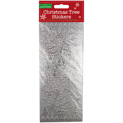 Silver Christmas Outline Stickers