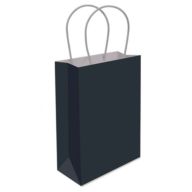 6 Black Paper Handle Bags
