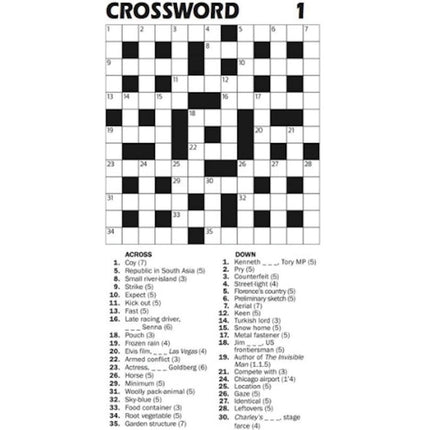 Travel Size Crossword Book