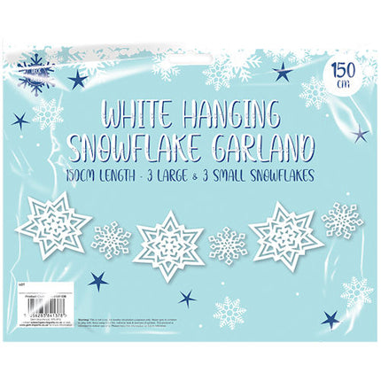 Christmas Hanging 150cm Snowflake Garland