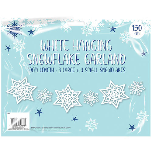Christmas Hanging 150cm Snowflake Garland