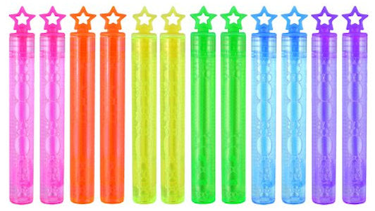 12 Neon Star Bubble Tubes