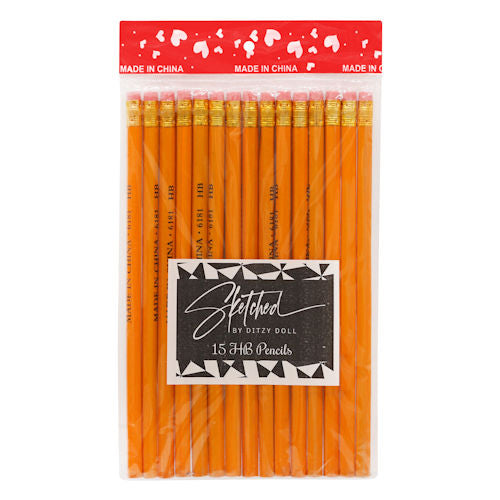 15 Yellow HB Pencils