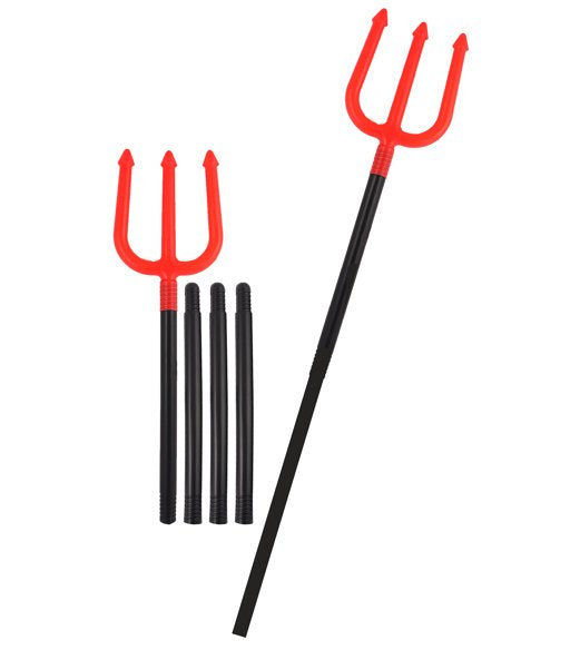 Red Plastic Devil Fork