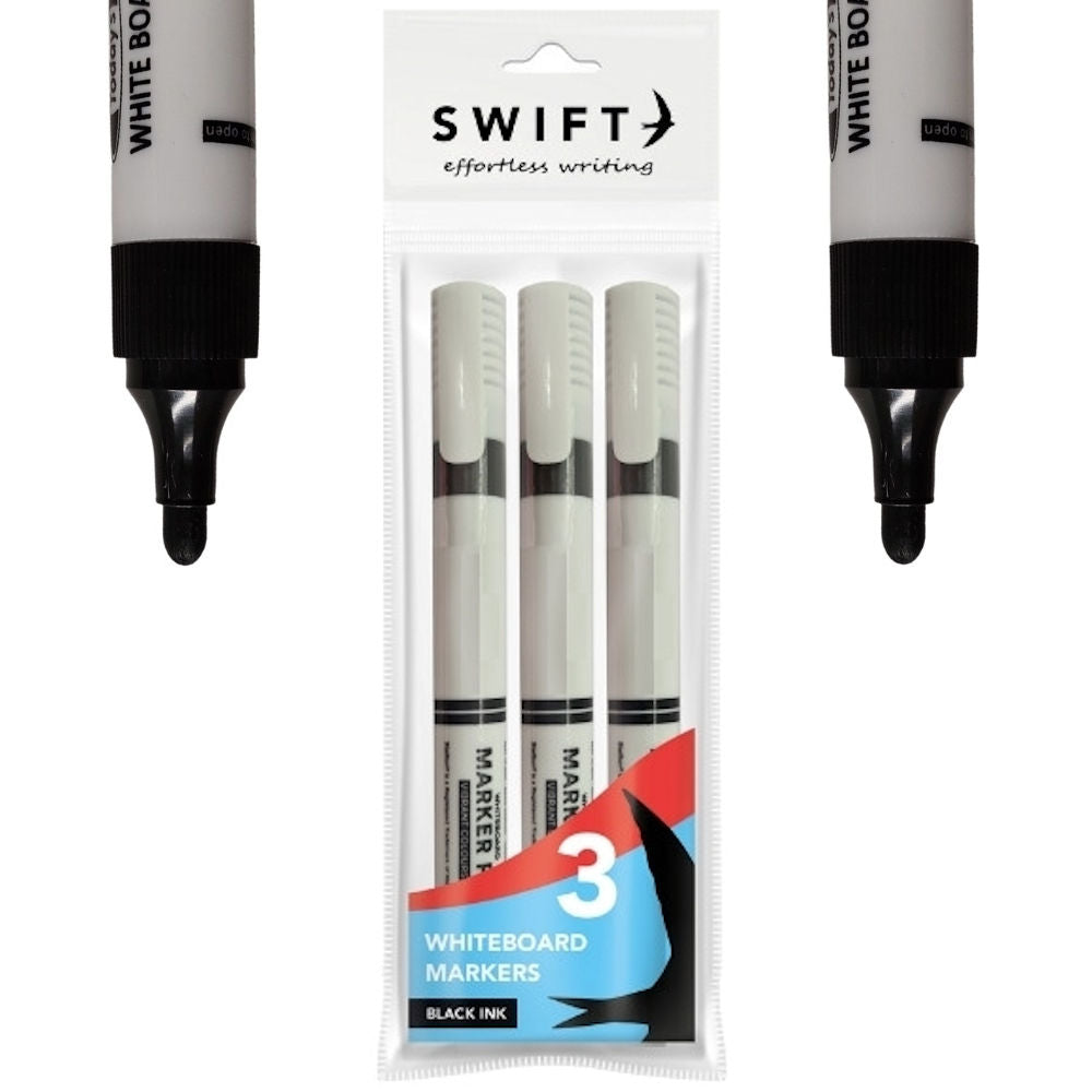 Black Whiteboard Markers - 3 Pack