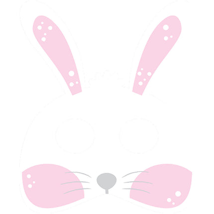 4 Easter Bunny Paper Masks & Ears