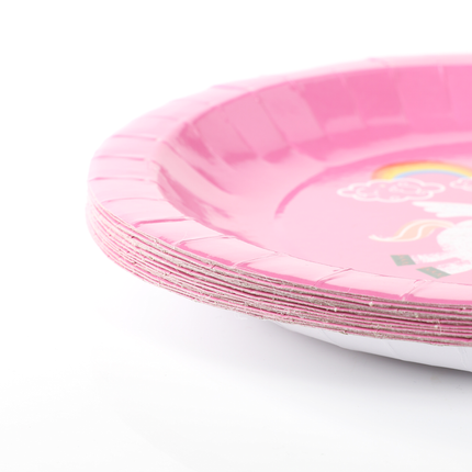 16 Unicorn Paper 9" Party Plates