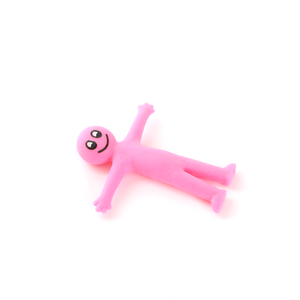 12 Pink Stretchy Smiley Men