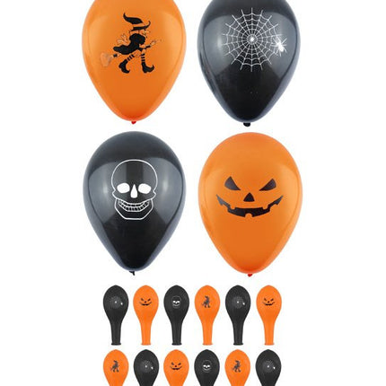 12 Halloween Latex Balloons