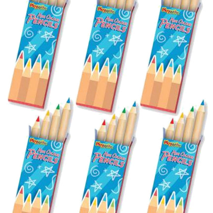 6 Half Size 4 Colour Pencils