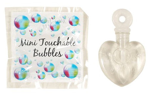 6 White Heart Mini Catchable Bubbles