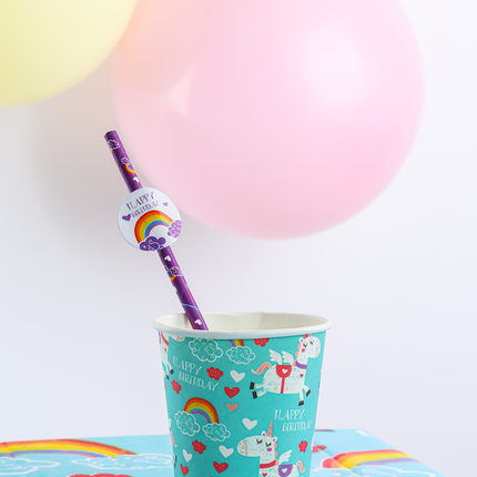16 Unicorn Paper Party Cups
