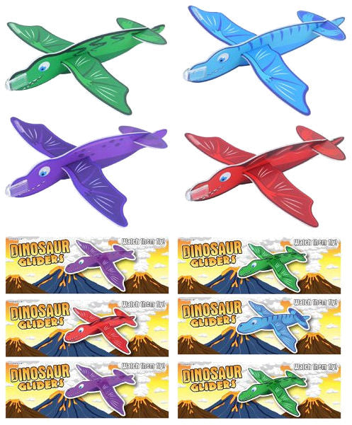 6 Dinosaur Polystyrene Gliders