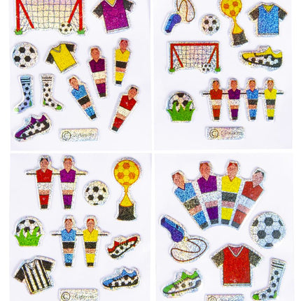 Football Metallic Shiny Sticker Sheet