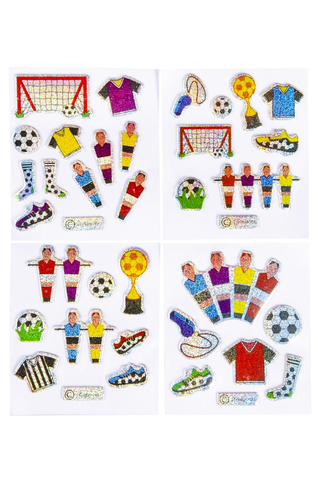 Football Metallic Shiny Sticker Sheet