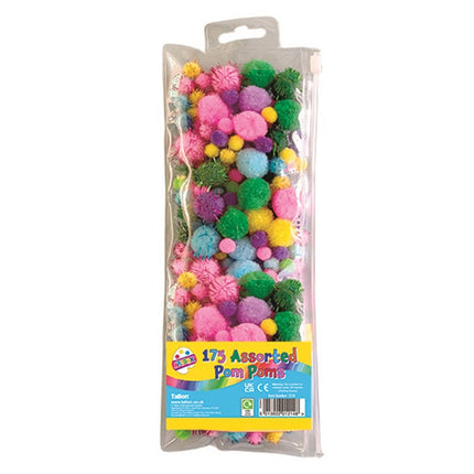 175 Assorted Pom Poms (Pack)