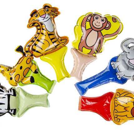 6 Wild Animal Self-Inflating Handheld Balloons