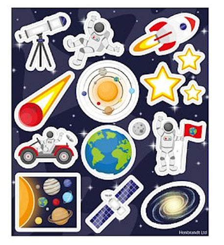 6 Space Sticker Sheets