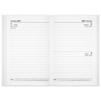 2027 A6 Page a Day Colour Block Diary (Assorted)