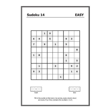 A4 Mega Large Print Modern Sudoku Book (Easy & Medium)