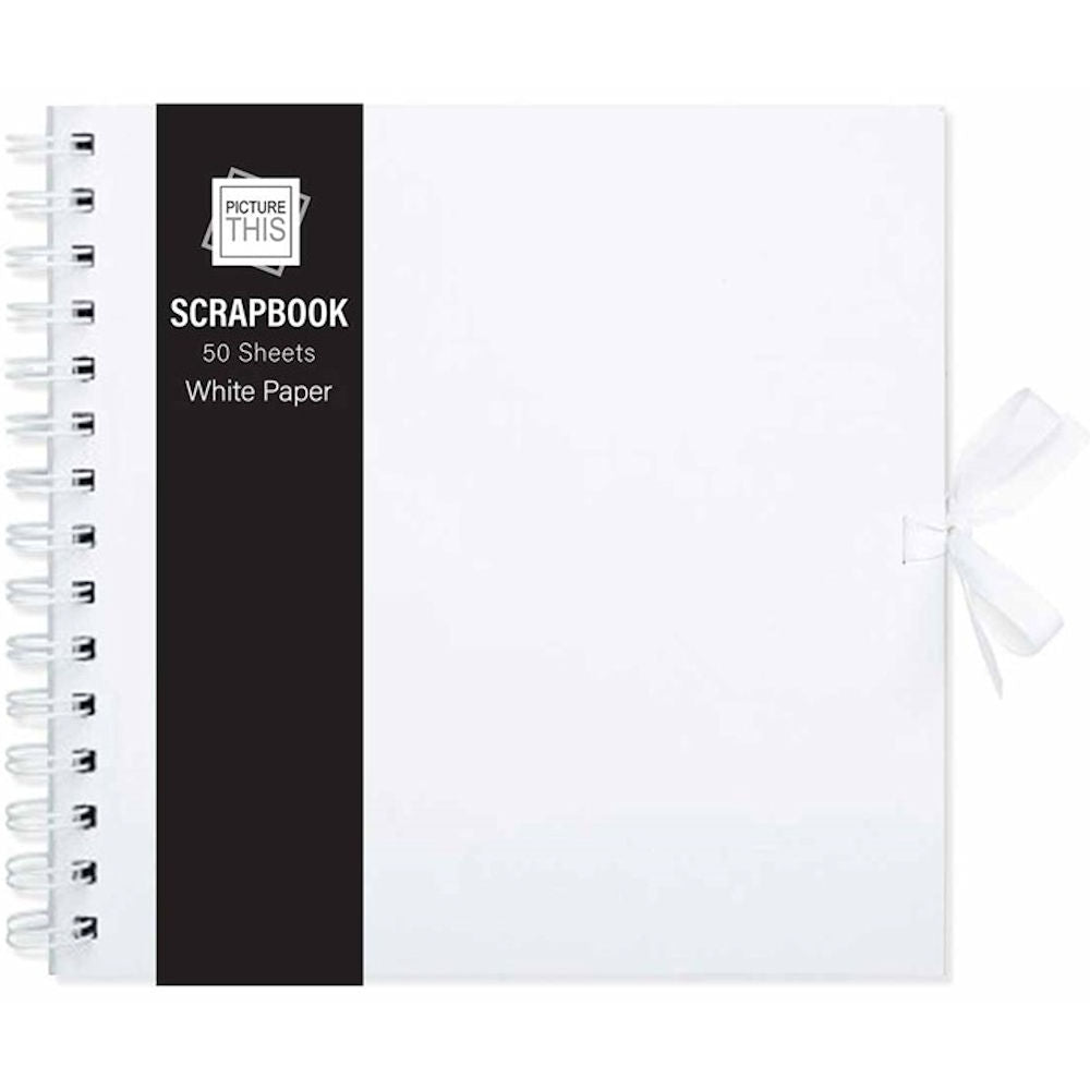 White Medium 50 Sheet Scrap Book