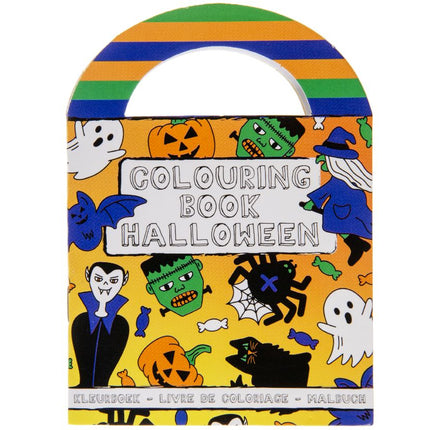 6 Halloween Sticker & Colouring Books With Handles