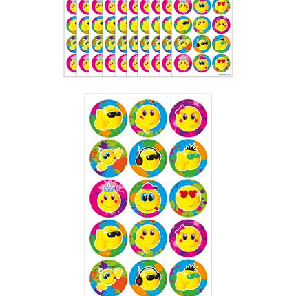 180 Round Smiley Face Stickers