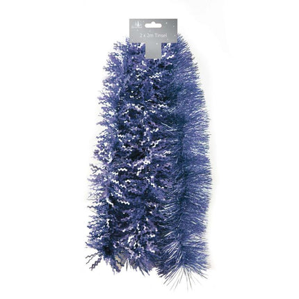 2 Navy Blue Shiny & Matt Christmas Tinsel