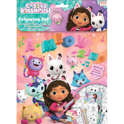 Gabbys Dollhouse Colouring Set