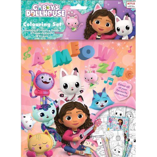 Gabbys Dollhouse Colouring Set